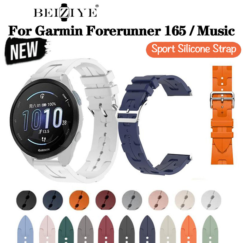 สายนาฬิกาข้อมือ ซิลิโคนนิ่ม ระบายอากาศ อุปกรณ์เสริม สําหรับ Garmin Forerunner 165 Forerunner 165 Music sport