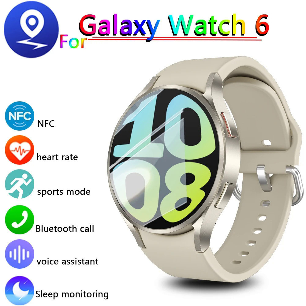 ใหม่ นาฬิกาข้อมือสมาร์ทวอทช์ เชื่อมต่อบลูทูธ HD AMOLED NFC GPS AMOLED คุยด้วยเสียง เหมาะกับการเล่นกีฬา สไตล์คลาสสิก สําหรับ Samsung Galaxy Watch 6 2024