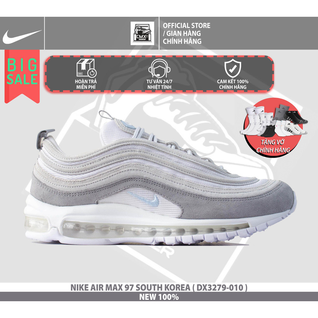[ของแท้ พร้อมส่ง] Nike Air Max 97 รองเท้า สไตล์เกาหลีใต้ (dx519-010) ของแท้ 100%
