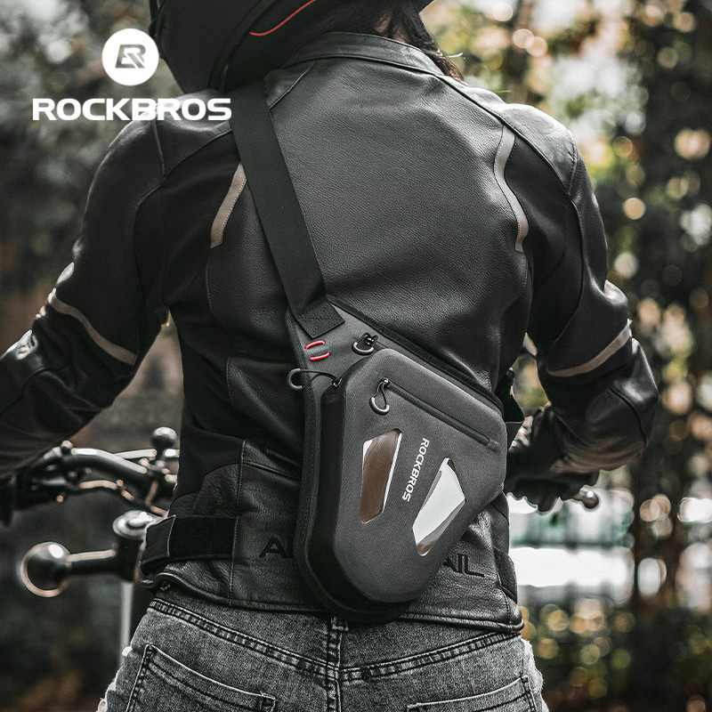 Rockbros กระเป๋าเป้สะพายหลัง กระเป๋าคาดเอว สามารถปรับได้ เหมาะกับการขี่รถมอเตอร์ไซค์ สําหรับผู้ชาย และผู้หญิง