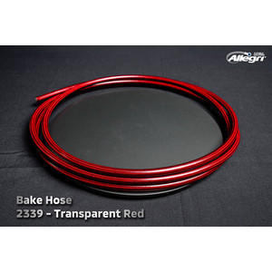 สายเบรค Allegri สีแดงใส (Transparent Red) สายถักทนความร้อนได้สูง ลดอาการเบรคเฟด (หากไม่ต้องตัดสายกรุณาแจ้งแอดมิน)