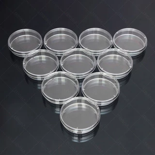 จานเพาะเชื้อ พลาสติก 10 คู่(จาน+ฝาครอบ) Disposable Plastic Petri Dishes มีให้เลือก 5 ขนาด