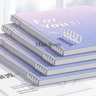 สมุดโน๊ต สมุดจดบันทึก สันห่วง ขนาด A5 B5 60 แผ่น 120 หน้า สีพาสเทล ไล่สี สมุดมีเส้น