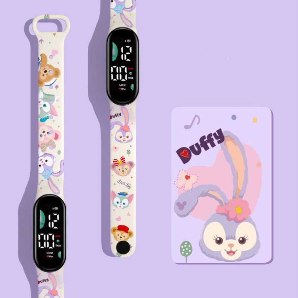 Wttle LED นาฬิกาดิจิตอล,การ์ตูน Sanrio เด็กกีฬานาฬิกา,กลางแจ้ง Kuromi Cinnamoroll กันน้ํา Pochacco นาฬิกาข้อมืออิเล็กทรอนิกส์เด็กชายหญิงของขวัญ