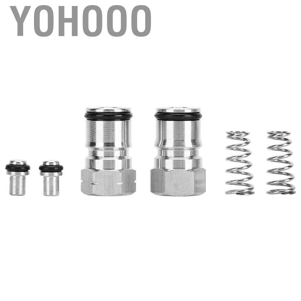Yohooo Durable Stainless Steel Ball Lock Post Higher Pressure Resistance Keg Posts Poppets Springs Gas Liquid Silver for Home brewing
