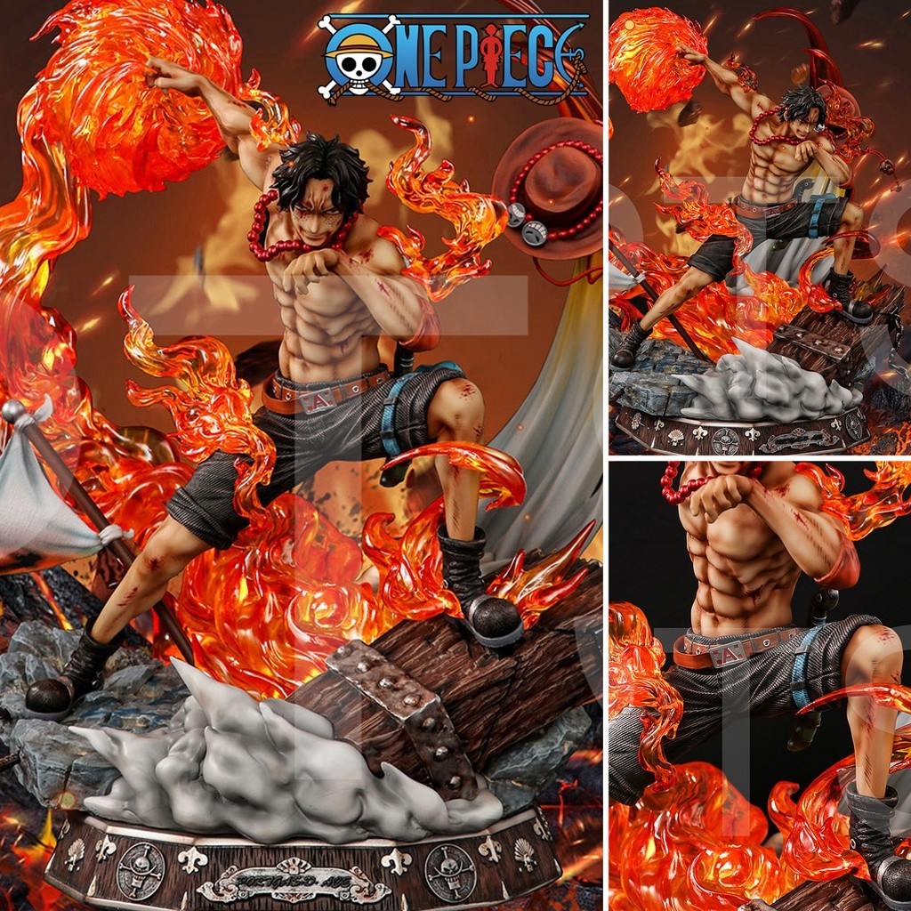 พร้อมส่ง Figure ฟิกเกอร์ งานปั้น GK Statue PT Studio One Piece   Portgas D Ace พอร์ทกัส ดี เอส หมัดอ