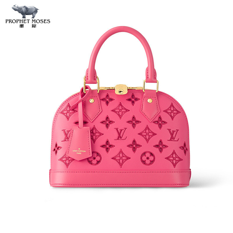 Moxi LV/Louis Vuitton 2023 New Women's Monogram Pattern Alma BB Shell Bag Handbag M22878