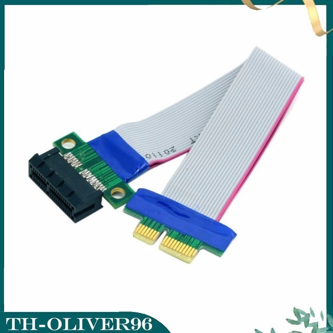 Li PCI Expres x1 PCI E Riser Card Extender Extension Ribbon Flex Relocate Cable