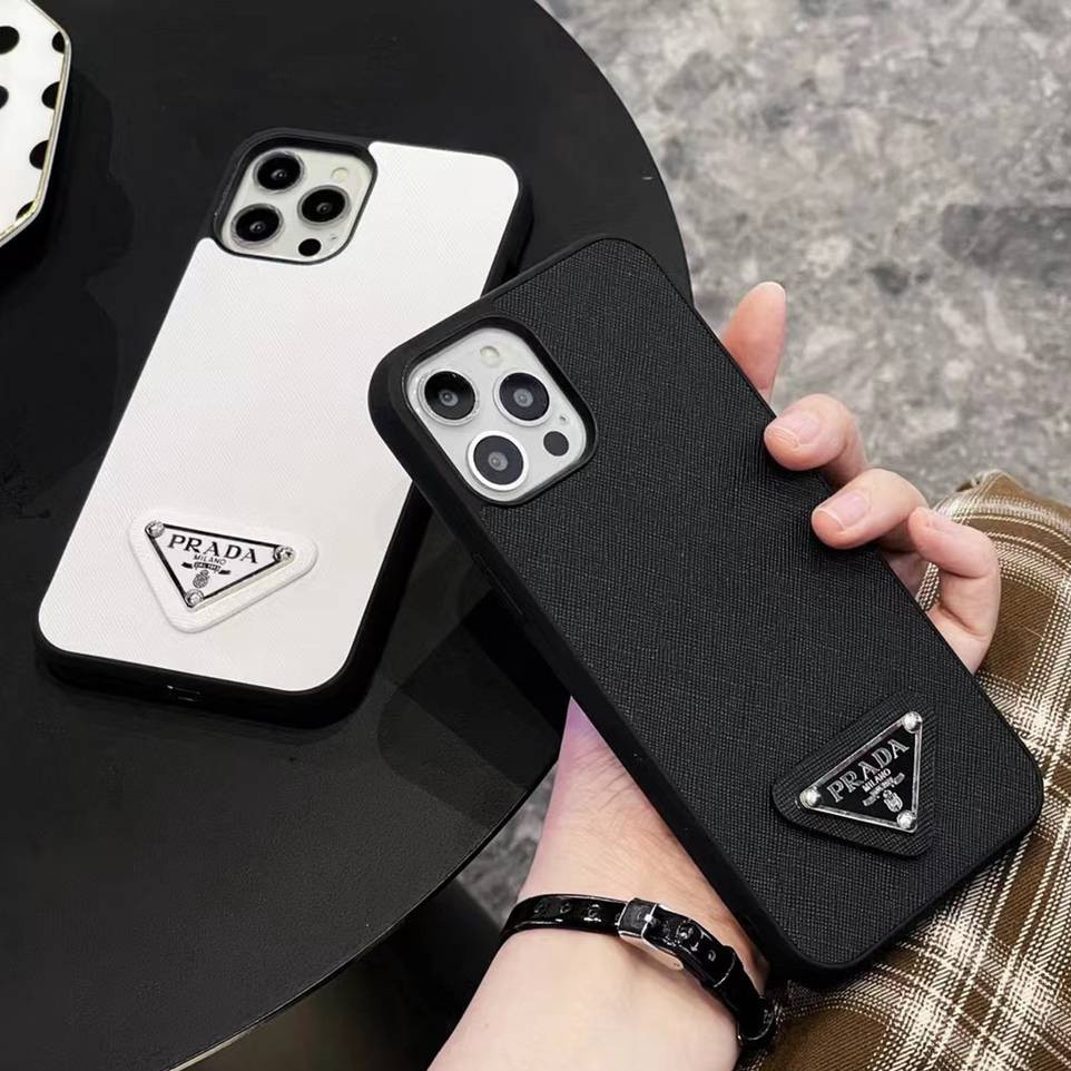 แบรนด ์ หรูแฟชั ่ นสีดําและสีขาวหนังสําหรับiPhone 15 Pro Max 11 12 13 14 Pro Max 15 Proกันกระแทกเคสโทรศัพท ์