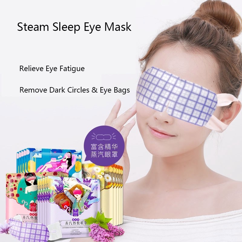 ANFANY 【10ชิ้น】 Original Steam Sleep Eye Mask Eye Care บรรเทาความเมื่อยล้า Dark Circles Eye Bags