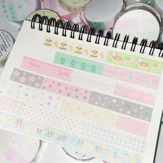 Steve 3m ความงามความอิ ่ มตัวต ่ ํา Panda Frosted Fine Glitter เทปดิจิตอลดาว Journal Deco สติกเกอร ์