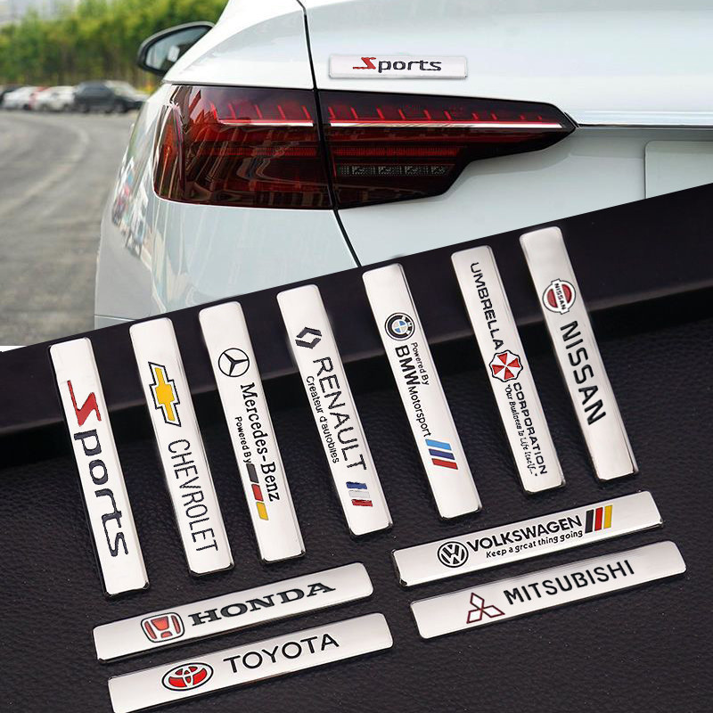 Universal รถสติกเกอร ์ body 3D สามมิติรถป ้ าย fender โลหะอุปกรณ ์ ตกแต ่ งรถจัดแต ่ งทรงผม Accessories, Emblem,