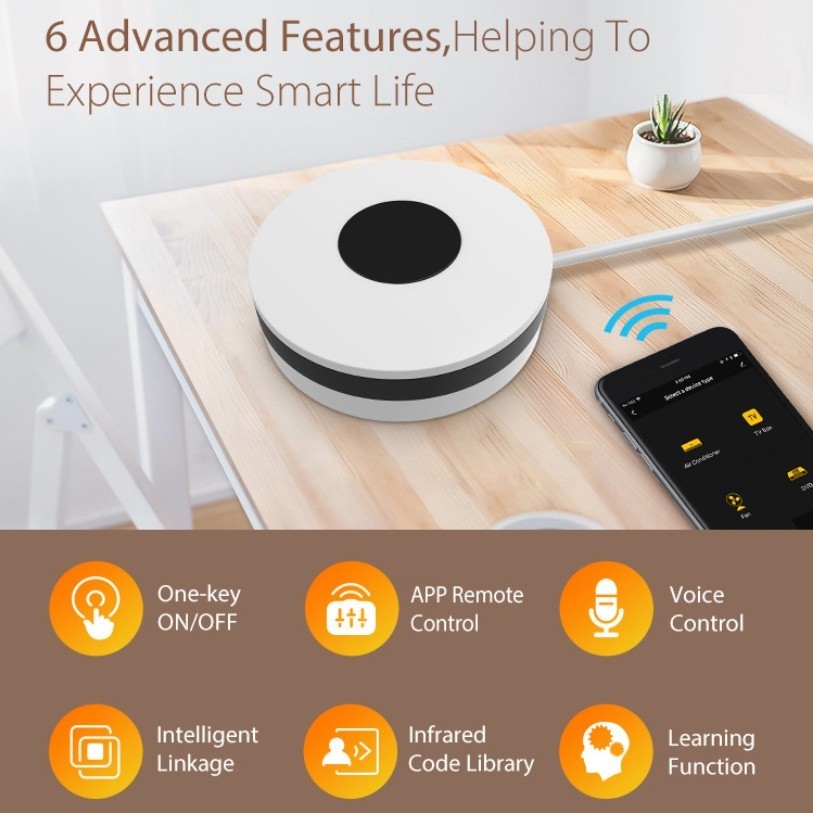 ใหม่ล่าสุด Tuya W09 สีขาวใหม่ IR Universal Remote Control อุปกรณ์ควบคุมรีโมท IR เช่น แอร์ ทีวี