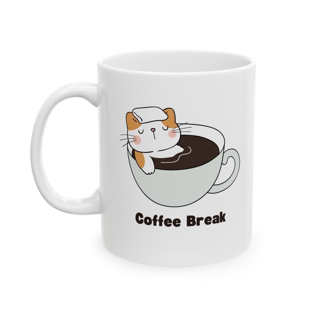 Cat Coffee Break แก้วเซรามิค 11oz