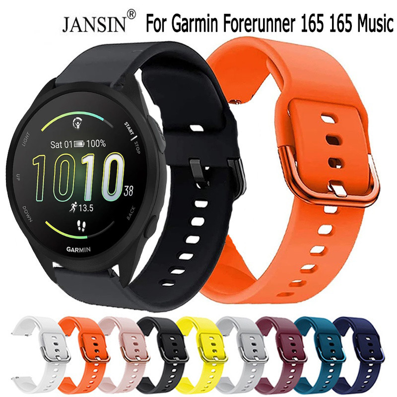 สาย Garmin Forerunner 165 165 Music สายนาฬิกา สายนาฬิกา ซิลิโคน สำหรับ 165 สมาร์ทวอทช์