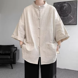 Hillsayn เสื้อ ผ้าลินินใหม่สำหรับบุรุษรีโทรหลายแขนสั้น
