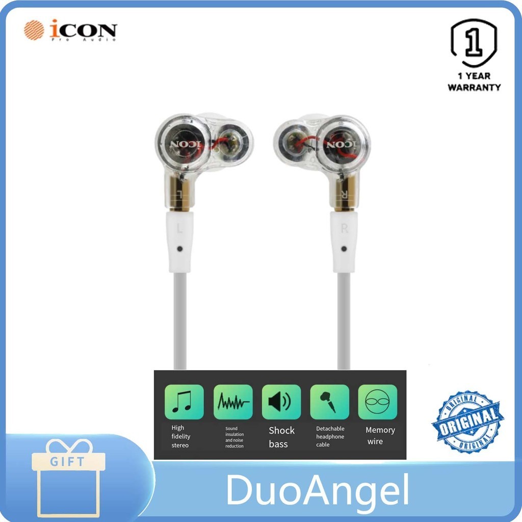 Icon DuoAngel Live monitor หูฟัง In-ear anchor เฉพาะการ ์ ดเสียงบันทึกการตัดเสียงรบกวนปลั ๊ กอุดหูเกมสากล
