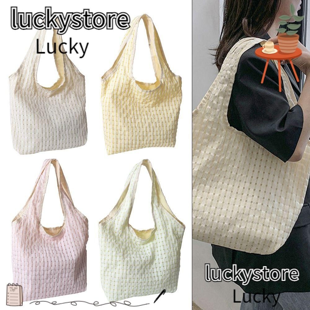 Lucky Shopping Bag Fashion Pleated Tote Bags Bubble Bag