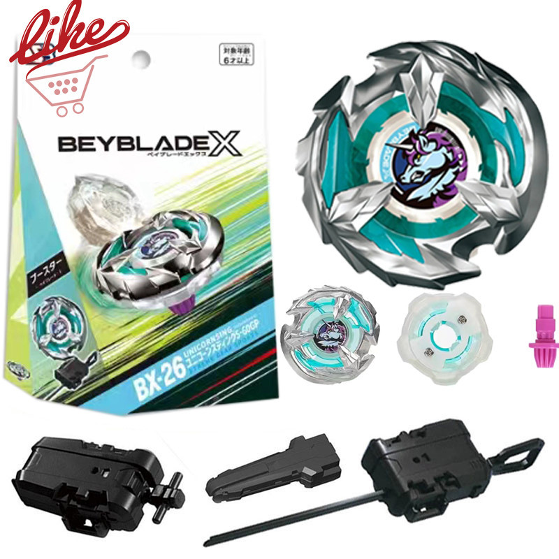 Beyblade X BX-26 Unicorn Sting Beyblade Xtreme พร้อม Launcher Grip ชุดสําหรับ Beyblade Burst ของเล่นเด็กสําหรับเด็กของขวัญวันเกิด