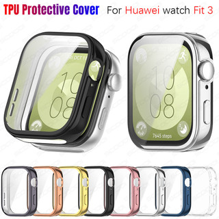 เคสป้องกันหน้าจอสําหรับ For Huawei watch Fit 4 / Fit 4 Pro / Fit 3 Full Coverage กันชน Soft TPU เคสป้องกันฝาครอบ
