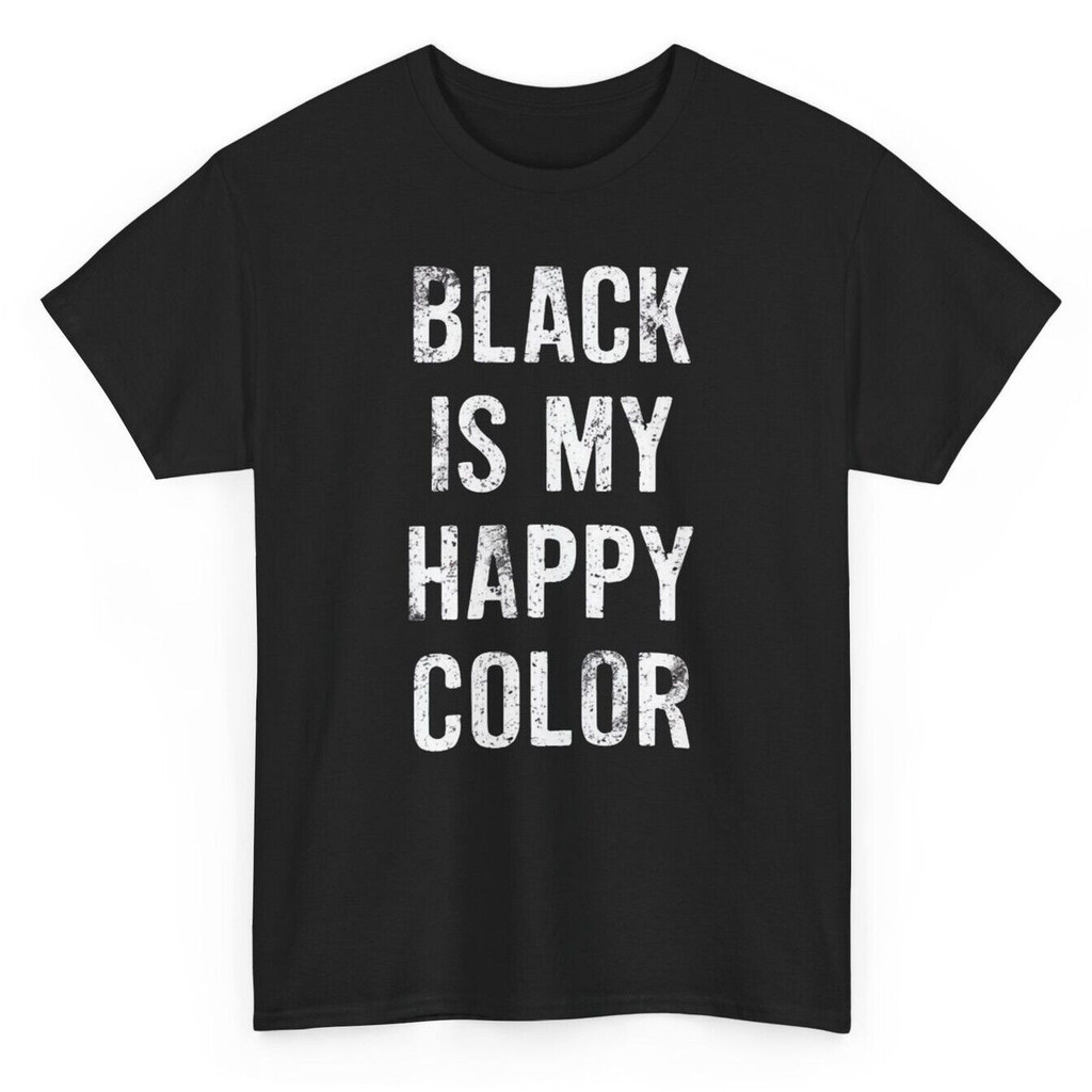Black Is My Favorite Color Funny Emo T-Shirt - เสื้อยืดกราฟิก Goth ความแปลกใหม่