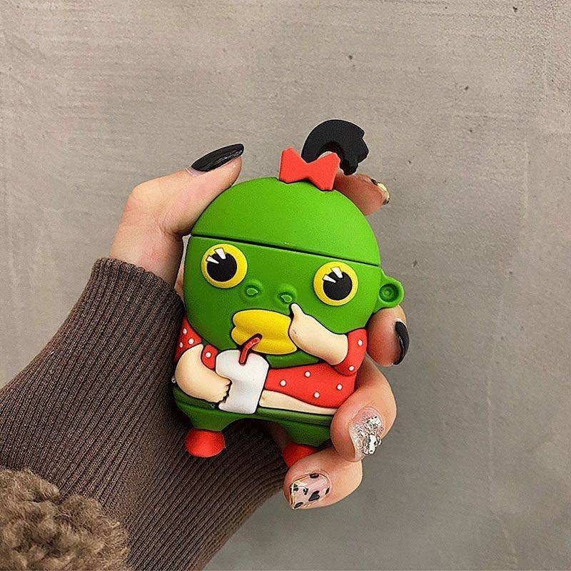 Creative Cute Fish Head Monster Airpodspro3 Protective Case Wireless Bluetooth Apple 1/2 Generation Earphone Case Drop-Resistant auDw