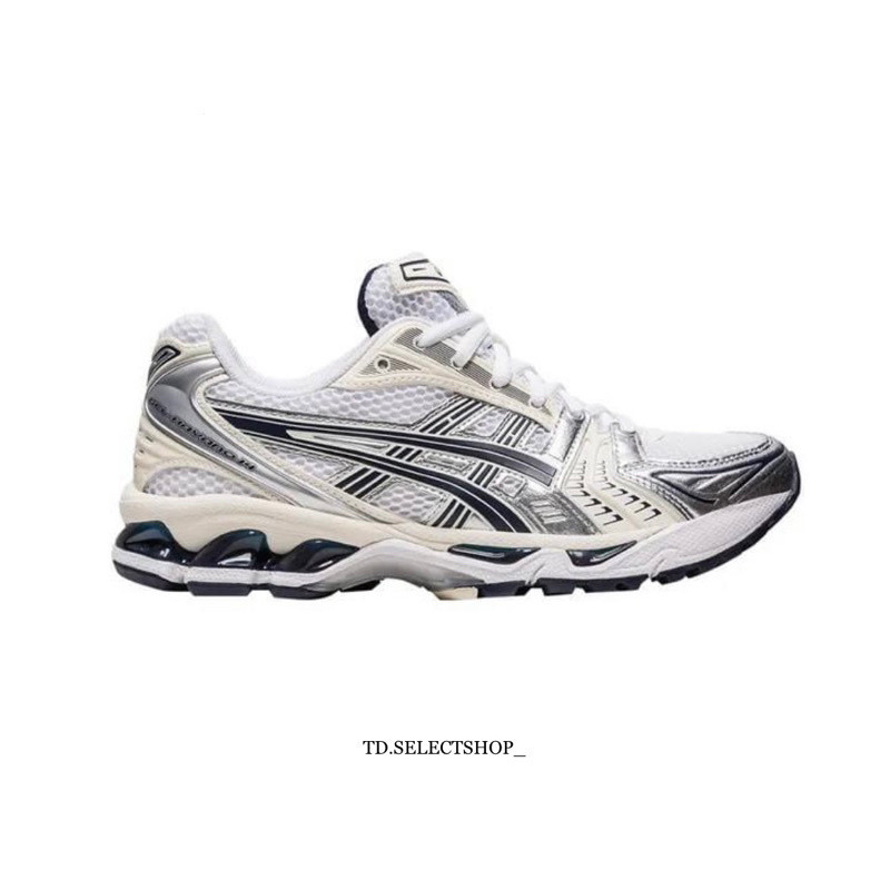 W Kayano 14 Midnight/White ผู้ชายและผู้หญิงรองเท้า