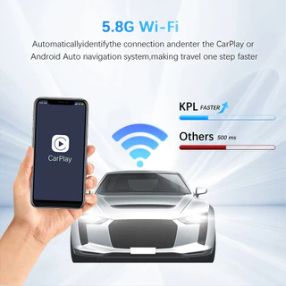 [local stock] ใหม่Wireless CarPlay Android Autoอะแดปเตอร์ไร้สายสมาร์ทมินิกล่องPlug And Play WiFi 5G Bluetooth 5.0 Fast Connect