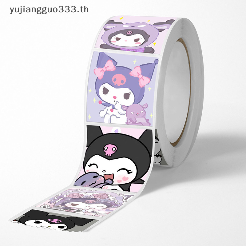 # Th # 500 ชิ้น/ม้วนสติกเกอร์ Sanrio Kawaii Kuromi Hello Kitty P Cinnamoroll การ์ตูนเด็กรางวัลสติกเกอร์ของขวัญตกแต่ง Decals ของเล่น.