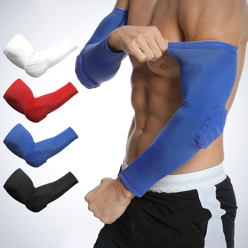 1 PC McDavid ข ้ อศอกยิงแขน Armband ข ้ อศอกสนับสนุนบาสเกตบอล Breathable ฟุตบอลความปลอดภัยกีฬาข ้ อศอก Pad Brace Protector