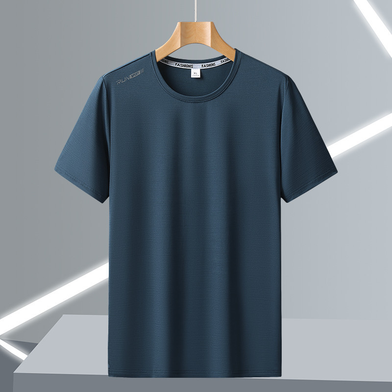 [L-7XL] คุณภาพสูงผู้ชายเสื้อยืด น้ำหนักเบาและบางระบายอากาศได้กีฬาแขนสั้น