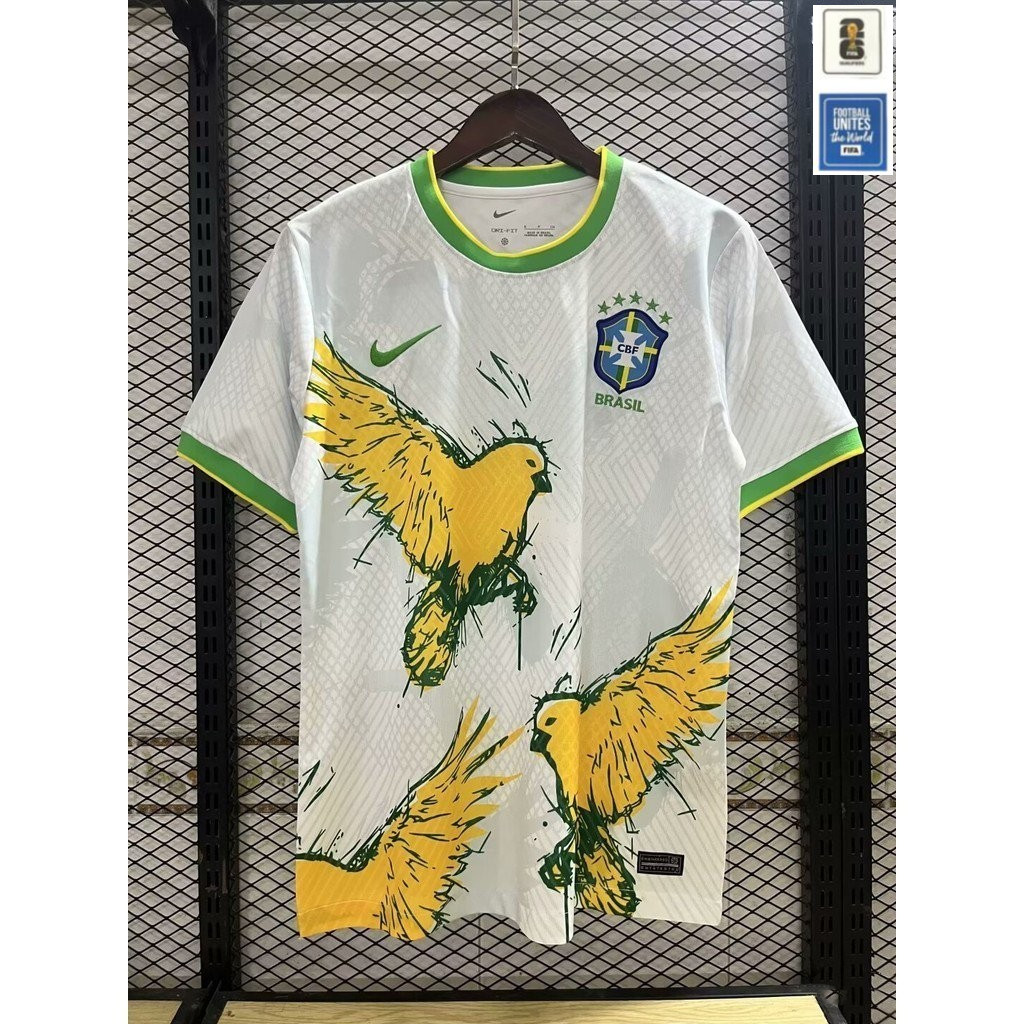 [ เวอร ์ ชั ่ นFan ] 2024-25 Brazil Jersey Special Edition White/Yellow