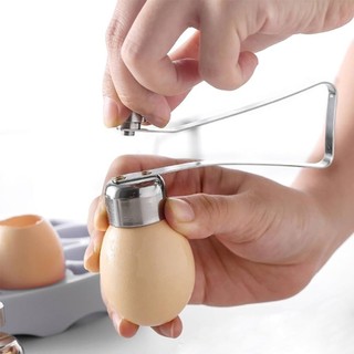 EGG CRACKER Palu Alat Pemecah Pemotong Pembuka Cangkang Telur Portable Stainless Steel Baja Anti Karat