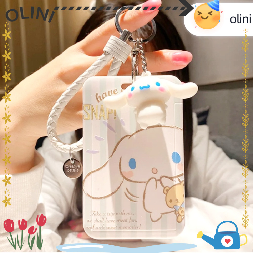 Olini Access Card , Bus Card Cinnamoroll Protection Cover, Kawaii Bank Card ID Card Subway Card Bag Pendant