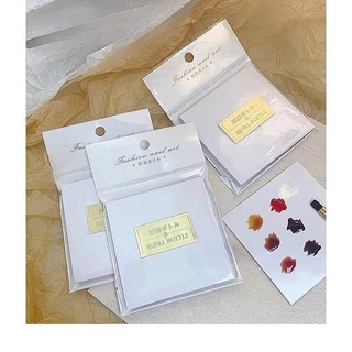 จานสีกระดาษรองสีเจลแบบใช้แล้วทิ้ง 50 ชิ้น ผสมสีเจล เคลือบกันน้ำ - wenails