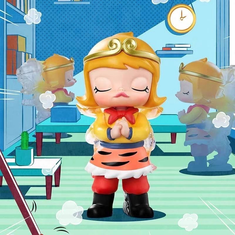 Popmart POPMART MOLLY Instant Superpower Series Figure Mystery Box ของเล ่ นอินเทรนด ์ ของขวัญตกแต ่ ง HXFO