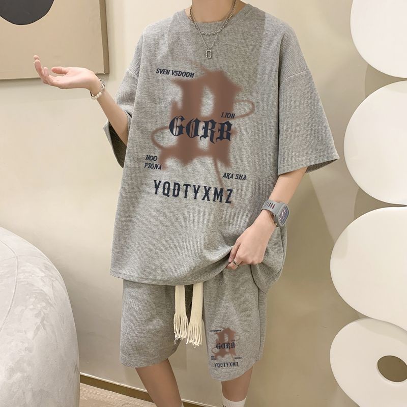 SH02 ชุดเซ็ตผู้ชาย แขนสั้นขาสั้น สไตล์เกาหลี มี 3 สี