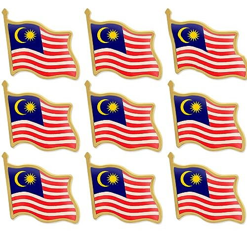 Malaysia Flag Lapel Pins Bulk - Metal Malaysia เข็มกลัด Badge ของที่ระลึกสําหรับผู้ชายผู้หญิงเสื้อผ้ากระเป๋าหมวก