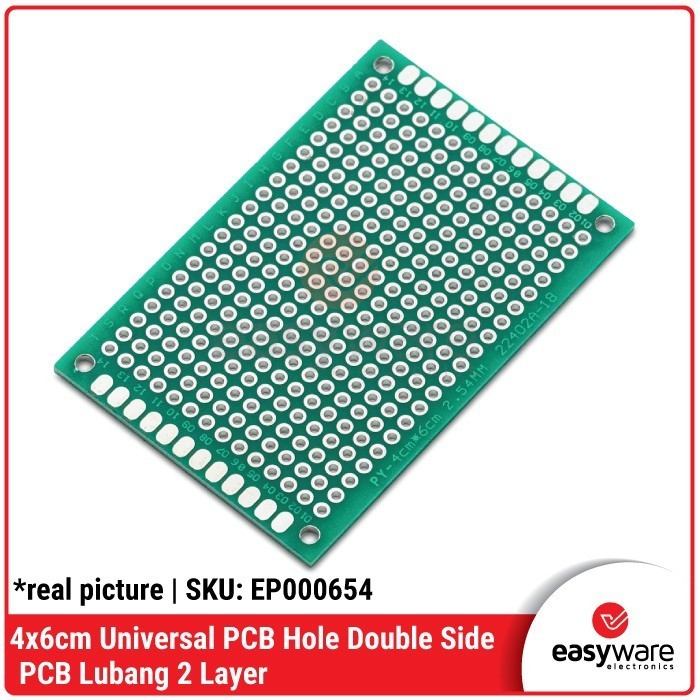 DC99 PCB DOUBLE SIDE 4x6 ซม.PCB MATRIX 4x6 PCB HOLE 4x6 PCB FR4 PROTOBOARD