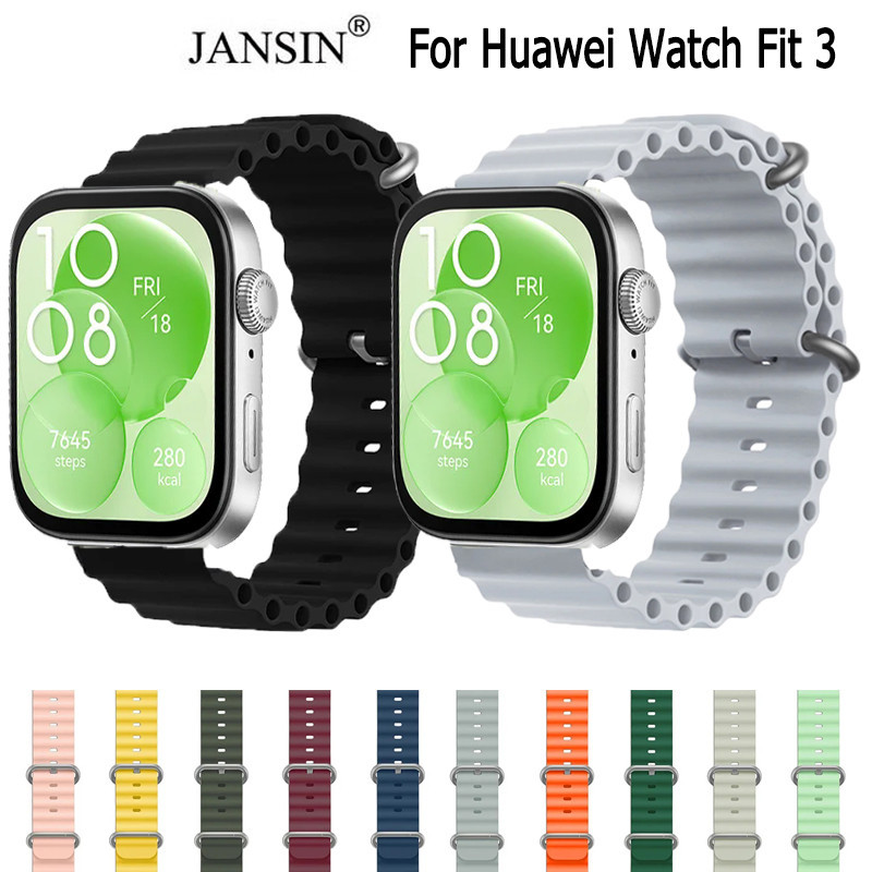 Ocean Band สําหรับ Huawei Watch Fit 3 สายซิลิโคนนาฬิกาอัจฉริยะ