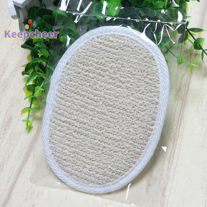 [ Keepcheer ] 1 Natural Loofah Luffa Sponge Face Body Bath Shower Spa Exfoliator Scrubber Pad [ ใหม ่ ]