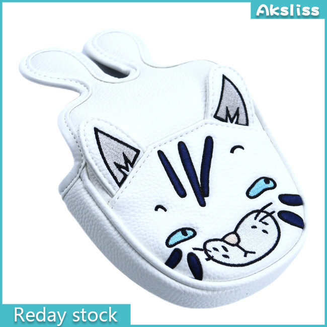 Aks Golf Blade Putter Cover, Putter Head Cover Headcover, Cat Pattern Design สวมใส ่ ใบมีดกอล ์ ฟ Putter Cover,