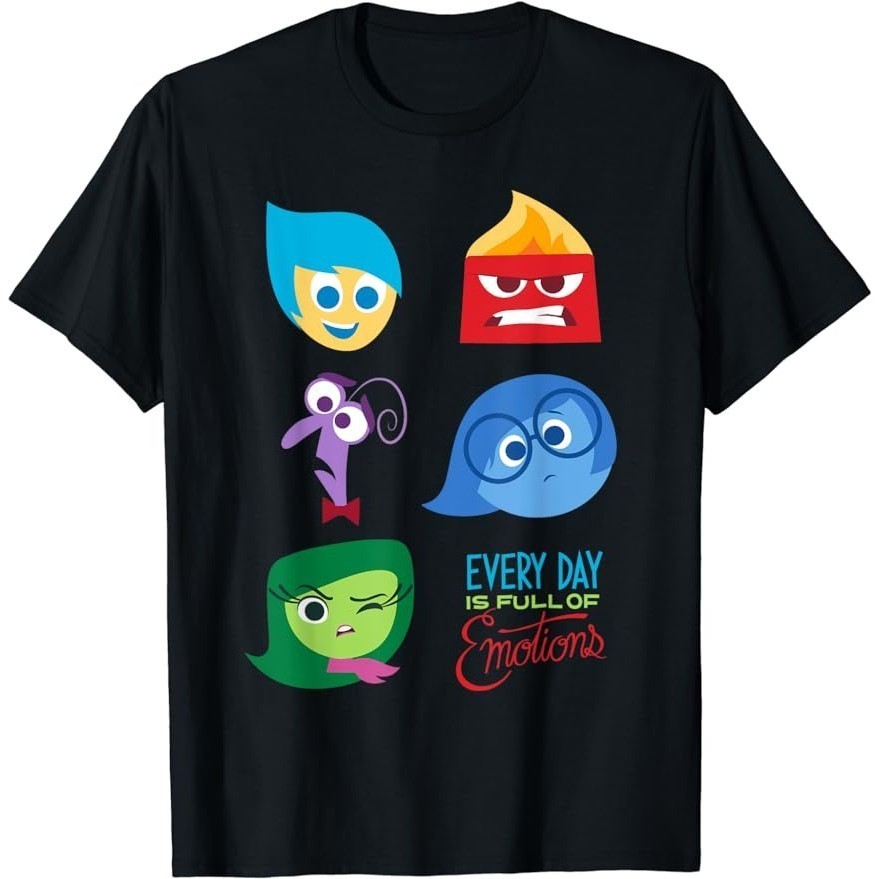 🍒🍒 Pixar Inside Out 2 เสื ้ อยืดคอ O-neck กราฟิก 100 % สําหรับผู ้ ชาย S-5XL