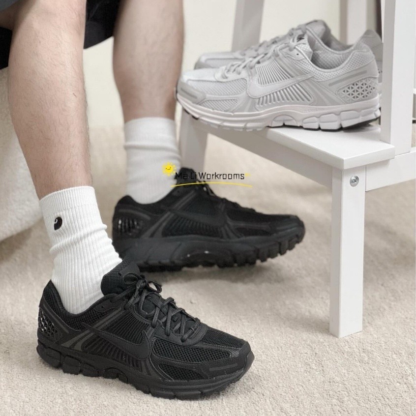 เอ็นเค .  M Vomero 5 Black Charcoal Black White Silver Retro Daddy Shoes BV1358-001 FD99-001