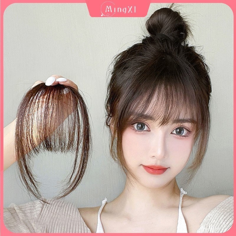 Air Bangs วิกผมผู้หญิงสไตล์เกาหลี Ins เรียบง่ายและ Traceless หน้าผากธรรมชาติปลอม Bangs ชิ้นต่อผมเครื่องประดับผม