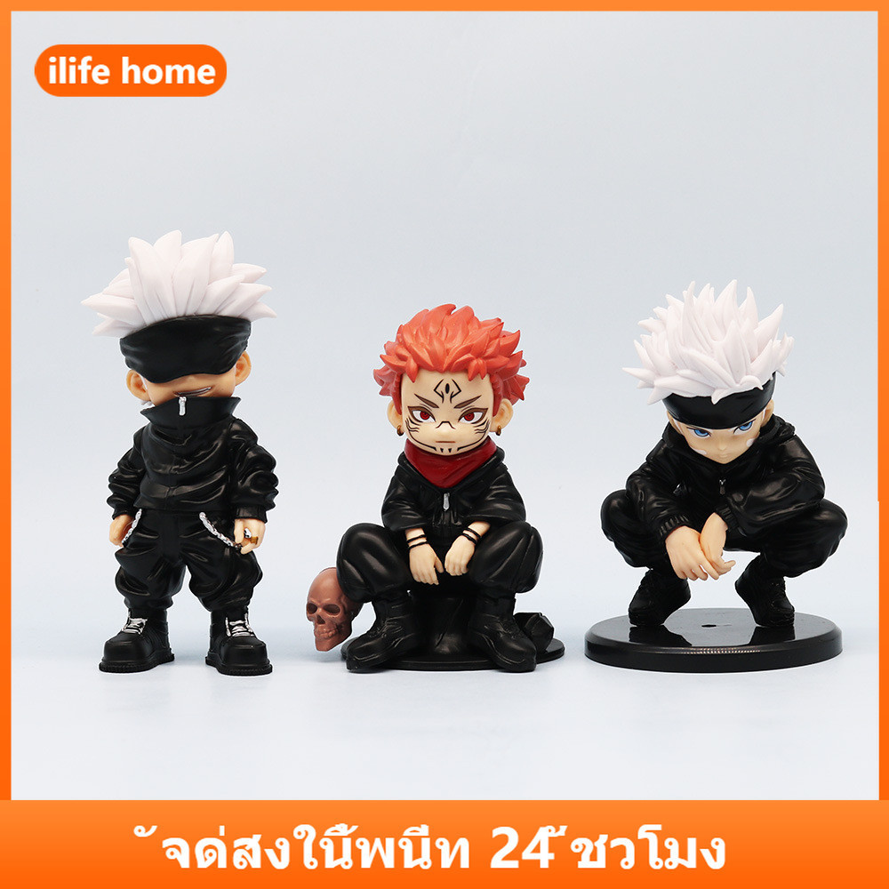 Jujutsu Kaisen Action Figure Satoru Gojo Eto Sukuna ตุ๊กตาของเล่นสําหรับของขวัญเด็กเครื่องประดับรถคอสเพลย์อะนิเมะ COD สต็อกรูปตุ๊กตาของเล่นสําหรับของขวัญเด็กคอลเลกชัน