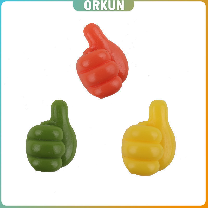Orkun 10 pcs คลิปตะขอแขวนติดผนัง อเนกประสงค์ รูปนิ้วโป้ง  จัดส่งแบบคละสี Home Storage Hooks - รูปที่ 7
