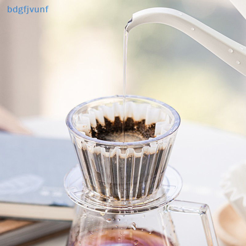 Bdgf Wave Coffee Dripper คริสตัล Eye Pour Over Coffee ช่องทางกรองถ้วยกาแฟ Maker ด้านล่างแบนเพิ่ม Uniformity TH