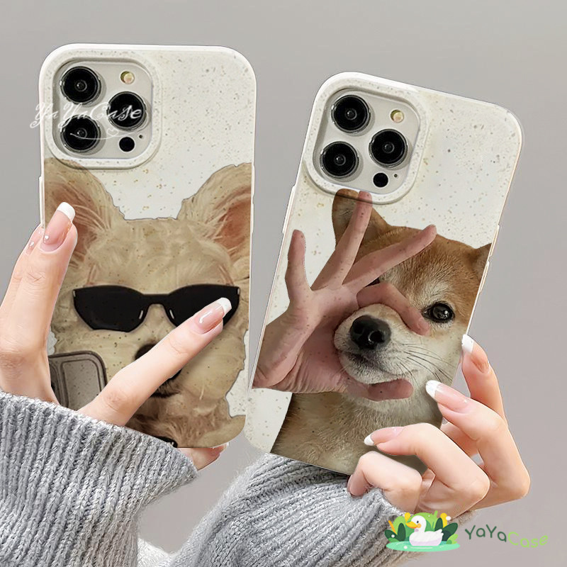 สำหรับ iPhone11 13 15 12 14 Pro Max X XR XS MAX 6 7 8 14 15 Plus 12 13MINI Cool Cat and Stupid Dog รุ่น FUNNY CASE เคส