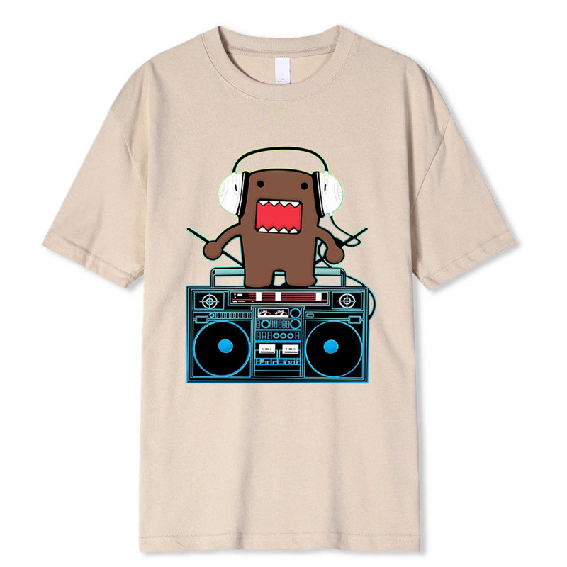 Domo Kun Dj Domo T เสื้อผู้ชายผ้าฝ้ายอารมณ์ขันเสื้อยืด Tees ของขวัญไอเดีย